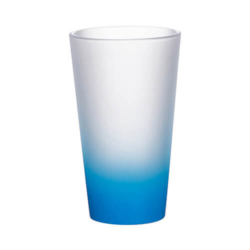 Glas, 450 ml, satiniert, Hellblau, für die Sublimation