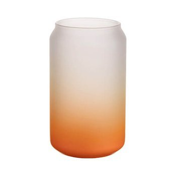 Glas 400 ml, satiniert, Orange, für die Sublimation