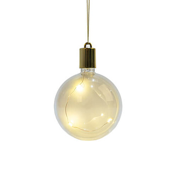 Christbaumkugel, warmweißes Licht, Kunststoff, für den Sublimationsdruck