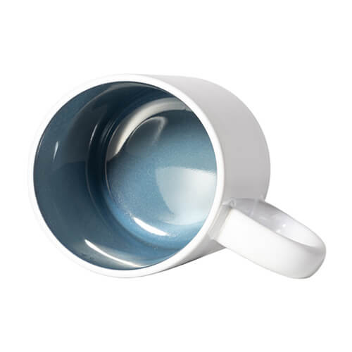 Becher 330 ml, gläserne Innenseite, Blau, für die Sublimation