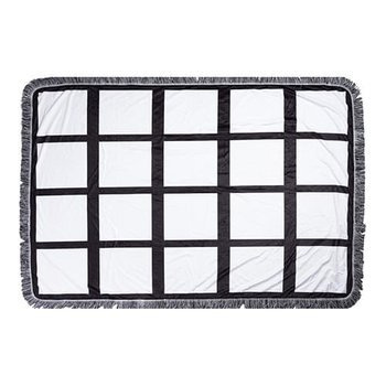 Plüschdecke, 150 x 100 cm, mit Feldern für Fotos, 20 Paneele,  für den Sublimationsdruck