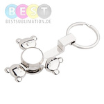 Schlüsselanhänger, Metall, Spinner, "Panda", für den Sublimationsdruck