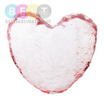 Kissenbezug, Herz, 39 x 44 cm, mit Pailletten, Rot, für den Sublimationsdruck