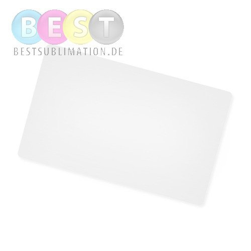 Visitenkarten, Metall weiß, 10 St., für den Sublimationsdruck