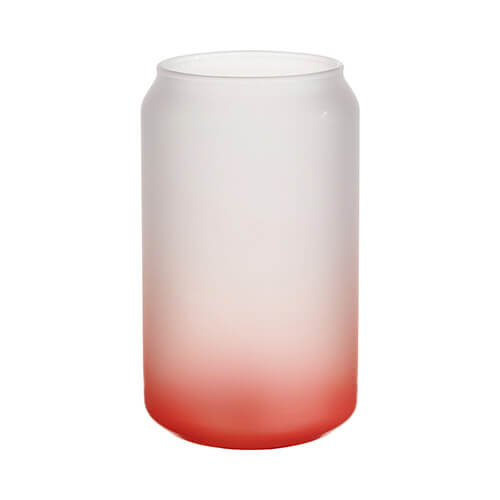 Glas 400 ml, satiniert, Rot, für die Sublimation