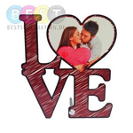 Foto-Rahmen, MDF, 17,6 x 20 cm, Love, für den Sublimationsdruck.