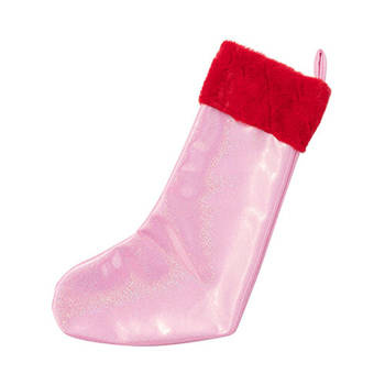 Weihnachtsstrumpf, Brokat, Rosa, für den Sublimationsdruck