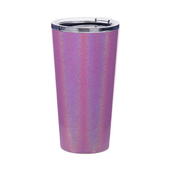 Tumbler-Becher, 480 ml, Edelstahl, Violett schillernd, für den Sublimationsdruck.