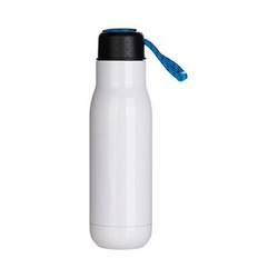 Trinkflasche, 500 ml, Metall, mit Schlinge, Weiß, für den Sublimationsdruck.