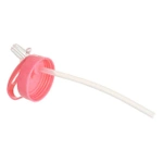 Aluminiumflasche mit Ausgießer, 600 ml, weiß, mit rosa Verschluss und Sublimationshalter