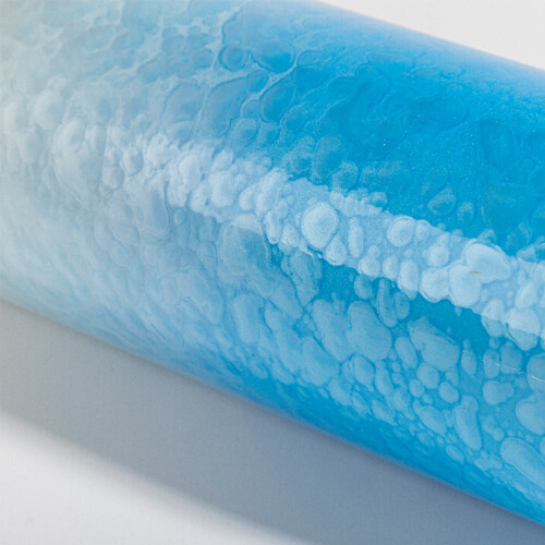 Becher, 600 ml, 3D Puff Cloud, Weiß-Hellblau, für die Sublimation