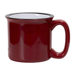 Becher 400 ml, Keramik, emailliert, Rot, für die Sublimation