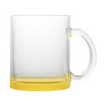 Tasse 330 ml, Glas, Gelber Boden, für die Sublimation