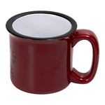 Becher 400 ml, Keramik, emailliert, Rot, für die Sublimation