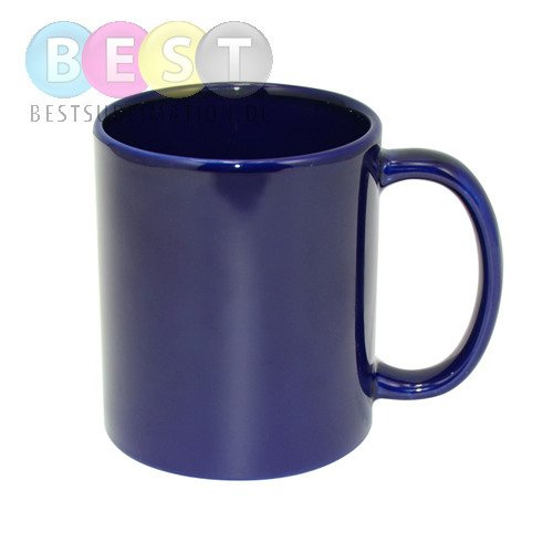 Tasse "FULL COLOR", Dunkelblau, Glänzend, für den Thermotransfer