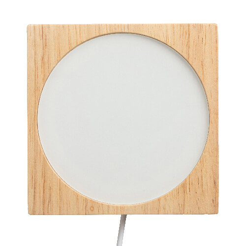 Aufsteller für LED-Lampe, Holz Quadrat, für die Sublimation