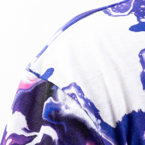 T-Shirt, Cotton-Like Bleached Bleached Bloom Blue, für den Sublimationsdruck