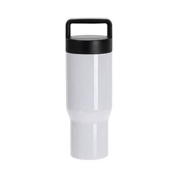 Thermobecher, 750 ml, Edelstahl, Weiß, für die Sublimation