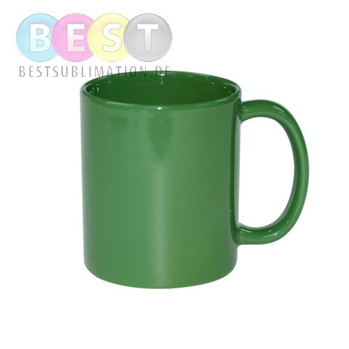 Tasse "FULL COLOR", Grün, Glänzend, für den Thermotransfer