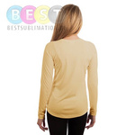 Damen T-Shirt, Solar, Langärmlig, Pale Yellow, für den Sublimationsdruck
