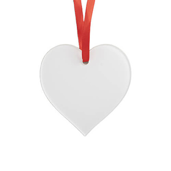 Anhänger, Acryl, Herz, für den Sublimationsdruck
