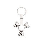 Schlüsselanhänger, Metall, Spinner, "Panda", für den Sublimationsdruck