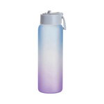 Trinkflasche, Glas, 950 ml, satiniert, blau-violett, für den Sublimationsdruck