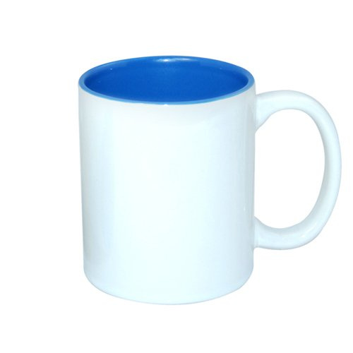 Tasse 330ml, ECO, meeresblaue Innenseite, für die Sublimation