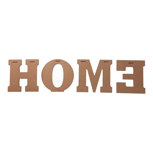 Deko-Buchstabe, "HOME", MDF, 25 cm, für den Sublimationsdruck