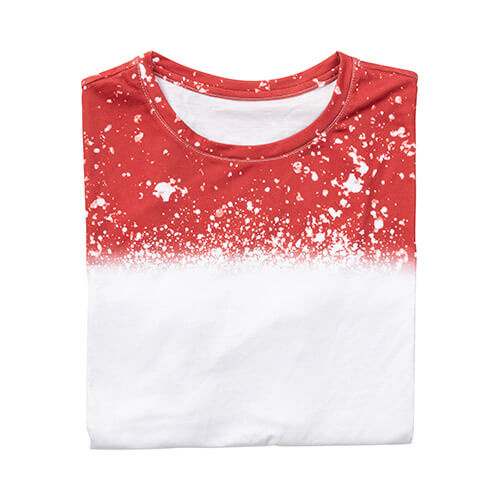 T-Shirt, Cotton-Like Bleached Starry Red, für den Sublimationsdruck