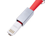 Schlüsselanhänger, Datenkabel Lightning, Rot, für den Sublimationsdruck