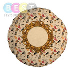 Kissenbezug, Leinen, Ø 60 cm, Hunde, für den Sublimationsdruck