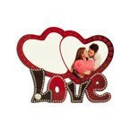 Foto-Rahmen, MDF, Zwei Herzen, für den Sublimationsdruck.