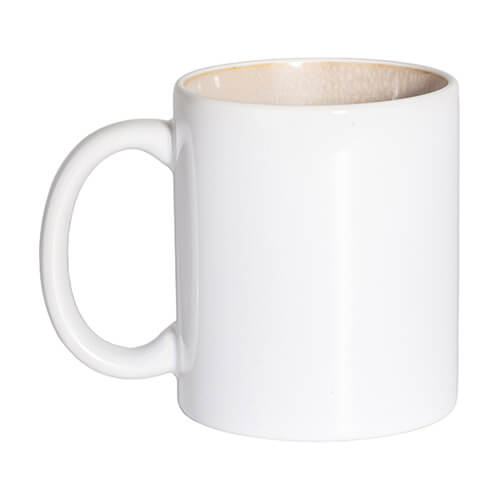 Becher 330 ml, gläserne Innenseite, Grau, für die Sublimation