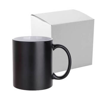 Tasse, Full Color, Schwarz, Matt, mit Box, für den Thermotransferdruck