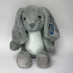 Plüschtier, Hase, 25 cm, Grau, für den Sublimationsdruck