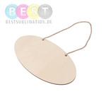 Rahmen, Türschild, Oval, Sperrholz, für den Sublimationsdruck