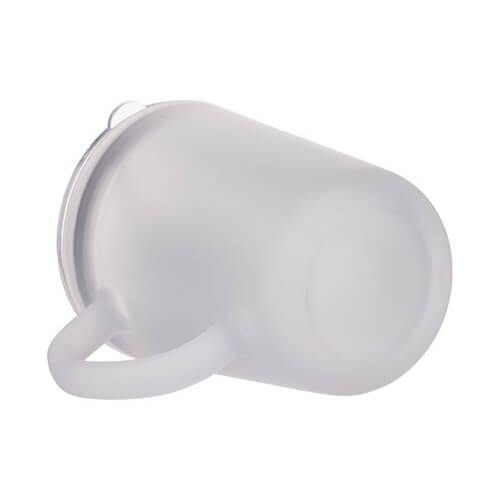 Becher 400 ml, Glas, Satiniert, mit Deckel und Halm, für die Sublimation