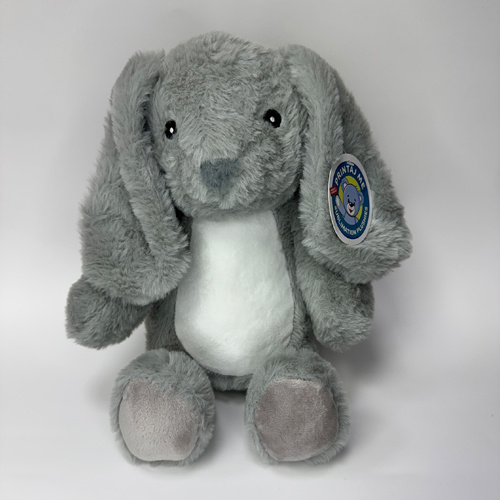 Plüschtier, Hase, 25 cm, Grau, für den Sublimationsdruck