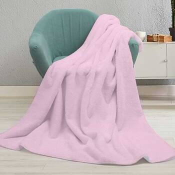 Decke, Microfaser und Polarfleece, Korallenfarben, zum Sublimieren