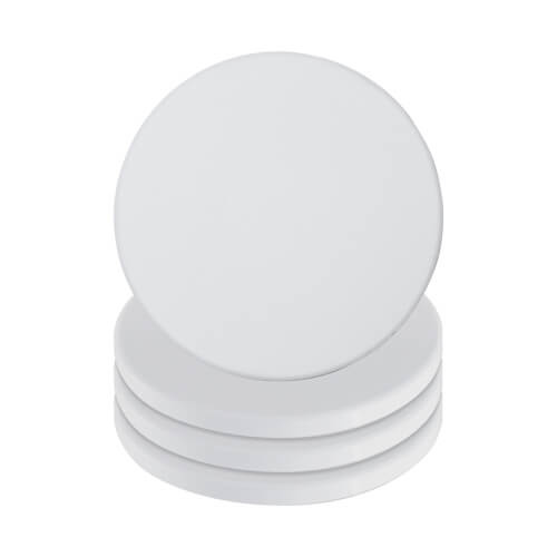 4er-Set, Tassenuntersetzer, Rund, Keramik, für die Sublimation