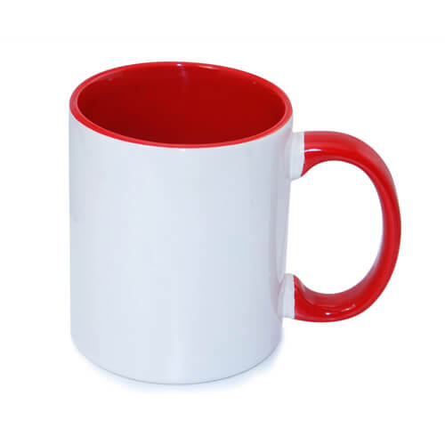 Tasse 330ml FUNNY,  A+, Rot, für die Sublimation