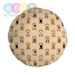 Kissenbezug, Leinen, Ø 60 cm, Katzen, für den Sublimationsdruck