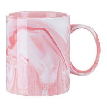 Tasse 330 ml, Marmordesign, Rosa, für die Sublimation