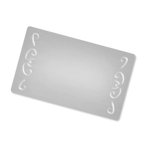 Visitenkarten, Metall, mit dekorativen Streifen, 10 St., für den Sublimationsdruck