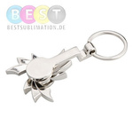 Schlüsselanhänger, Metall, Spinner, "Hot Wheel", für den Sublimationsdruck