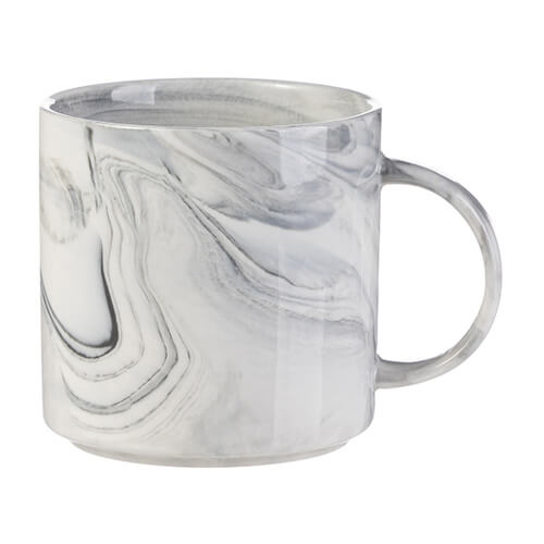 Tasse 350 ml, Marmordesign, Grau, für die Sublimation