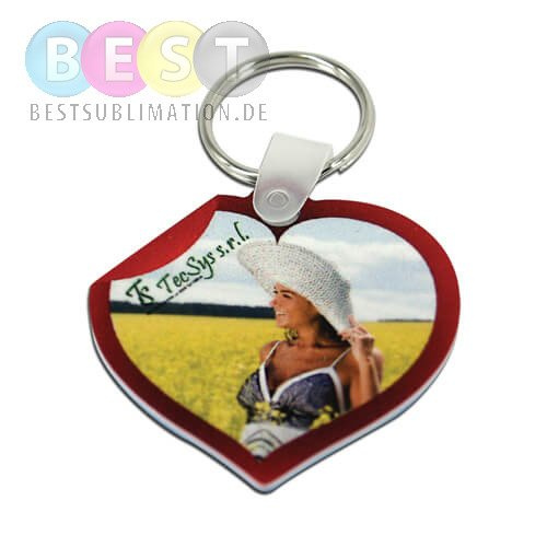 Schlüsselanhänger, Herz,  für den Sublimationsdruck