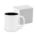 Tasse 330ml, ECO, schwarze Innenseite, mit Box, für die Sublimation