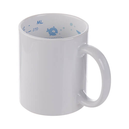 Tasse 330ml, Mit Innenseite "Mess-Skala", Fische, für die Sublimation